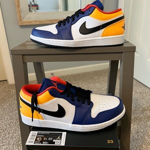 AIR JORDAN 1 LOW 'WHITE DEEP ROYAL BLUE'